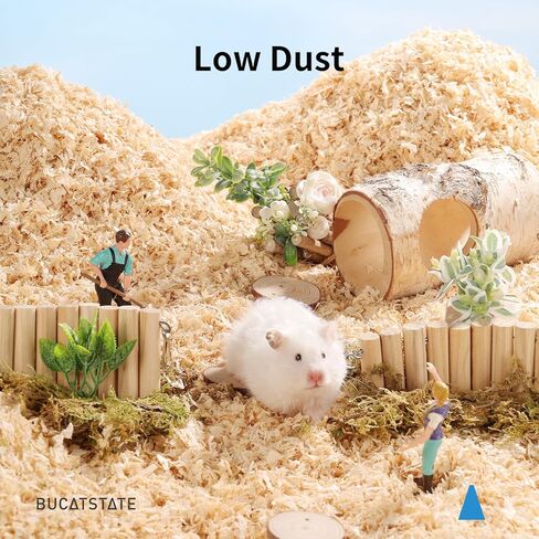 BUCATSTATE Hamster Cork Bedding & Litter Natural Granule 3L Low in Dust & Odor Control for Dwarf Hamster Gerbils Mices and Small Animals (4-8mm) in Kuwait