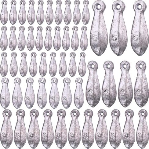 Glimin Fishing Weights Sinker Kit Rig Fishing Weights Sinker Weights Bank Sinker Saltwater Fishing Sinkers Bass Fishing Casting in 1 Oz, 2 Oz, 3 Oz, 4 Oz, 5 Oz, 6 oz in Saudi Arabia