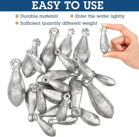 Glimin Fishing Weights Sinker Kit Rig Fishing Weights Sinker Weights Bank Sinker Saltwater Fishing Sinkers Bass Fishing Casting in 1 Oz, 2 Oz, 3 Oz, 4 Oz, 5 Oz, 6 oz in Saudi Arabia