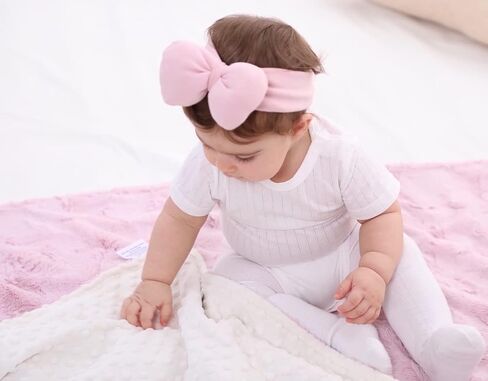 BUTTZO Baby Blanket for Boys Girls Toddlers,Fuzzy Soft Warm Cozy Minky Dot Receiving Blanket,Baby Newborn Blanket Shower Gifts (Pink, 30 X 40 inch) in Saudi Arabia