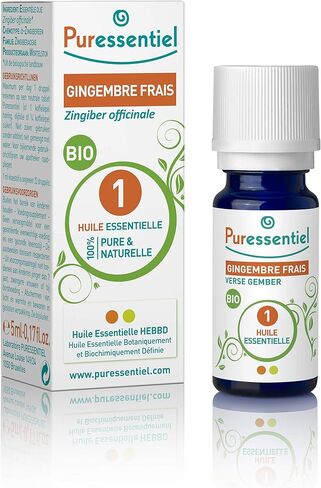 زيت عطري عضوي - زنجبيل من Puressentiel للجنسين - زيت 0.17 أونصة in Kuwait