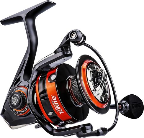 RUNCL Spinning Fishing Reel Rushmore - 6.2: 1 بكرة صيد عالية السرعة، 9+1 محمية من الفولاذ المقاوم للصدأ BB، 28.5 رطل أقصى سحب من ألياف الكربون، بكرة جاهزة للجديلة، مقاس 2000-5000 لصيد الأسماك بسلاسة in Kuwait