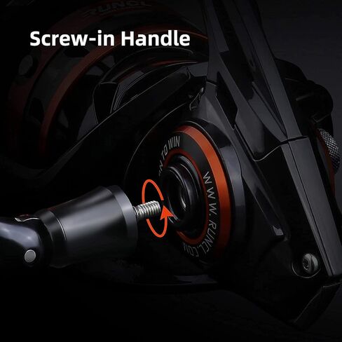 RUNCL Spinning Fishing Reel Rushmore - 6.2: 1 بكرة صيد عالية السرعة، 9+1 محمية من الفولاذ المقاوم للصدأ BB، 28.5 رطل أقصى سحب من ألياف الكربون، بكرة جاهزة للجديلة، مقاس 2000-5000 لصيد الأسماك بسلاسة in Kuwait
