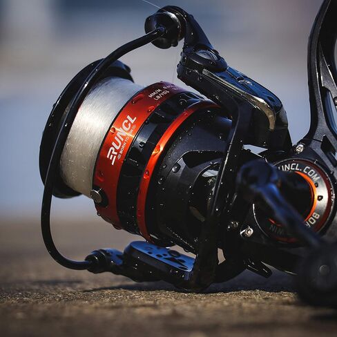 RUNCL Spinning Fishing Reel Rushmore - 6.2: 1 بكرة صيد عالية السرعة، 9+1 محمية من الفولاذ المقاوم للصدأ BB، 28.5 رطل أقصى سحب من ألياف الكربون، بكرة جاهزة للجديلة، مقاس 2000-5000 لصيد الأسماك بسلاسة in Kuwait
