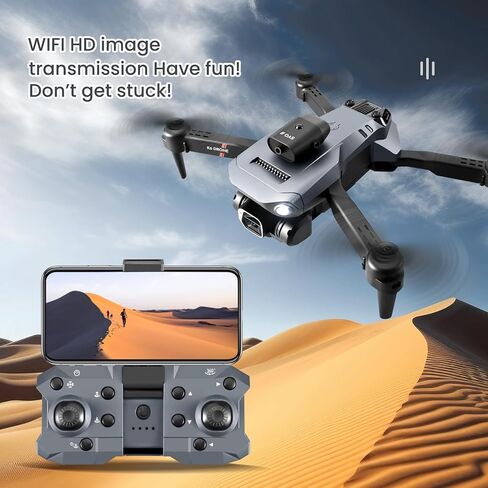طائرة بدون طيار ZELARO قابلة للطي FPV مع كاميرا 4K للمبتدئين البالغين 14+، طائرة كوادكوبتر RC صغيرة بدون طيار UAV واي فاي للتحكم عن بعد بدون طيار مع بطارية، تثبيت الارتفاع، التحكم بالإيماءات، ألعاب هدية للبالغين - رمادي in Kuwait