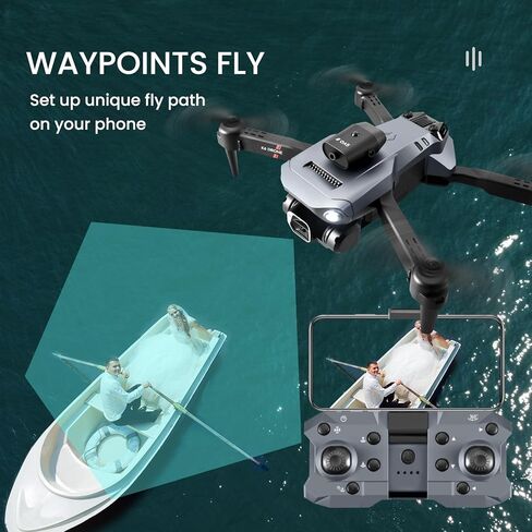 طائرة بدون طيار ZELARO قابلة للطي FPV مع كاميرا 4K للمبتدئين البالغين 14+، طائرة كوادكوبتر RC صغيرة بدون طيار UAV واي فاي للتحكم عن بعد بدون طيار مع بطارية، تثبيت الارتفاع، التحكم بالإيماءات، ألعاب هدية للبالغين - رمادي in Kuwait