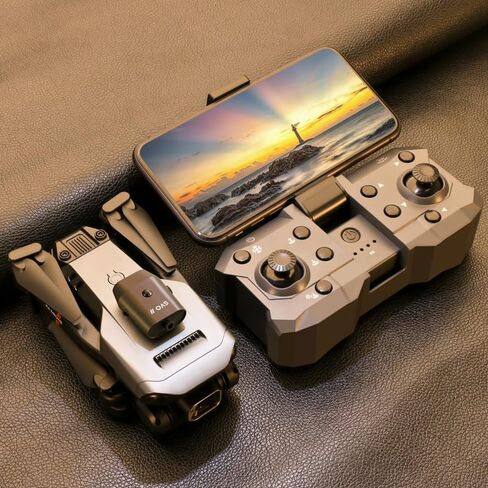 طائرة بدون طيار ZELARO قابلة للطي FPV مع كاميرا 4K للمبتدئين البالغين 14+، طائرة كوادكوبتر RC صغيرة بدون طيار UAV واي فاي للتحكم عن بعد بدون طيار مع بطارية، تثبيت الارتفاع، التحكم بالإيماءات، ألعاب هدية للبالغين - رمادي in Kuwait