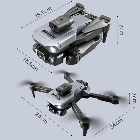 طائرة بدون طيار ZELARO قابلة للطي FPV مع كاميرا 4K للمبتدئين البالغين 14+، طائرة كوادكوبتر RC صغيرة بدون طيار UAV واي فاي للتحكم عن بعد بدون طيار مع بطارية، تثبيت الارتفاع، التحكم بالإيماءات، ألعاب هدية للبالغين - رمادي in Kuwait