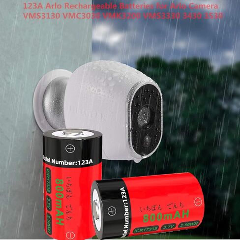 Y YOFRARO 123A Rechargeable Batteries Replace 3V CR123A Lithium Batteries for Arlo VMS3130 VMC3030 VMK3200 VMS3330 3430 3530 Cameras, Alarm System, Flashlight (4-Pack) in Kuwait