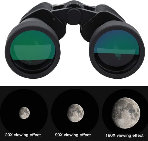 منظار ثنائي العدسات HD للاماكن الخارجية، 20-180 × 100 تلسكوب رؤية ليلية منخفض الاضاءة للبالغين، منظار مدني صغير الحجم لمشاهدة الطيور والسفر والالعاب الرياضية والحفلات الموسيقية in Kuwait