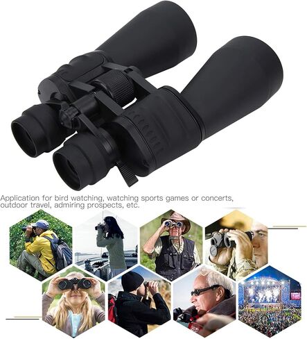 منظار ثنائي العدسات HD للاماكن الخارجية، 20-180 × 100 تلسكوب رؤية ليلية منخفض الاضاءة للبالغين، منظار مدني صغير الحجم لمشاهدة الطيور والسفر والالعاب الرياضية والحفلات الموسيقية in Kuwait