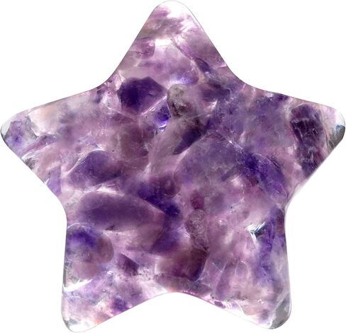 مجموعة Yatming مكونة من 5 أحجار جيب مصقولة على شكل نجمة، حجر النخيل الكريستالي المعالج لريكي التأمل، الزبرجد in Kuwait