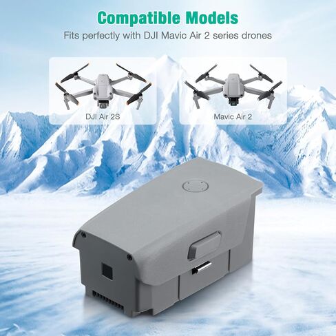 بطارية FirstPower Mavic Air 2 بقدرة 3500 مللي أمبير في الساعة، أقصى زمن طيران يصل إلى 34 دقيقة، بطارية طيران ذكية متوافقة مع DJI Mavic Air 2، وDJI Air 2S Drone in Kuwait