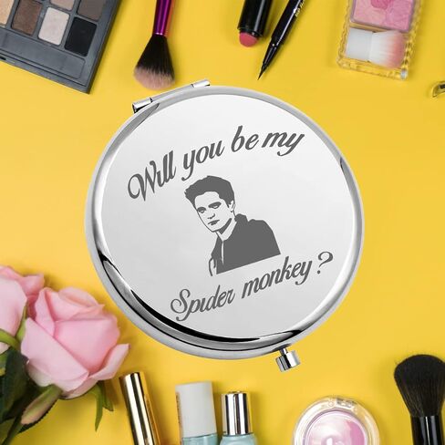 KEYCHIN Twilight Movie Pocket Mirror Twilight Edward and Bella Fans Gifts Will You Be My Spider Monkey Compact Mirror for Women Girls Teenager (Spider monkey-S) in Saudi Arabia