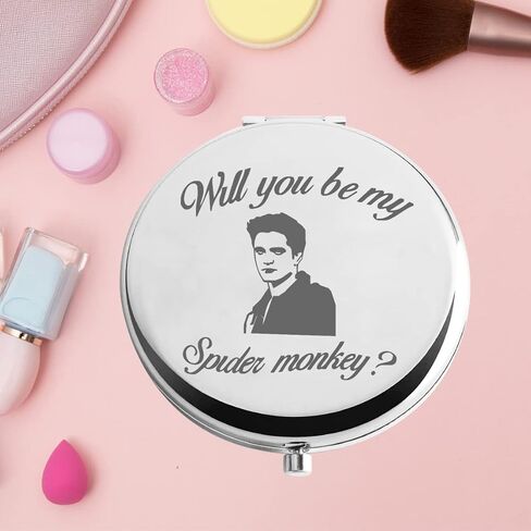 KEYCHIN Twilight Movie Pocket Mirror Twilight Edward and Bella Fans Gifts Will You Be My Spider Monkey Compact Mirror for Women Girls Teenager (Spider monkey-S) in Saudi Arabia