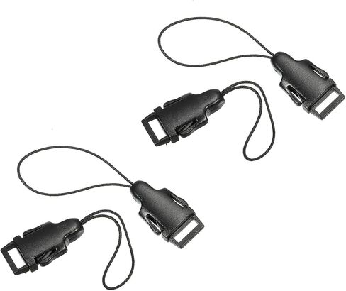 PATIKIL Camera Strap Loops Connector, 4Pcs ABS Plastic Quick Release Neck Shoulder Strap Buckle Adapter for Outdoor Photography Camera Binocular Eyelet, Black in Saudi Arabia