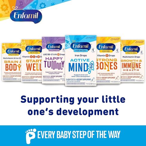 Enfamil Fer-In-Sol Iron Supplement Drops for Infants & Toddlers, Supports Brain Development, 50 mL Dropper Bottle, Pack of 2 in Saudi Arabia