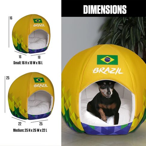 MACCABI ART Brazil Country-Sport Ball Pet Bed- Small in Kuwait