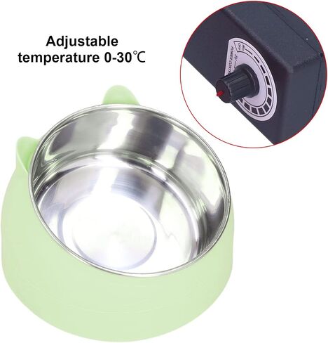 Heated Pet Bowl, 1.5L Pet Thermal Water Bowl 15° Slanted Bowl with ON/Off Switch for Dogs Cats in Saudi Arabia