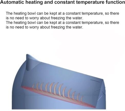 Heated Pet Bowl, 1.5L Pet Thermal Water Bowl 15° Slanted Bowl with ON/Off Switch for Dogs Cats in Saudi Arabia