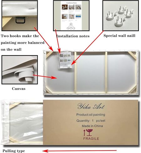 لوحات قماشية فنية من Yika، لوحة فنية جدارية ذات ملمس سميك وحديث تجريدي رائع مرسومة يدويًا لوحة زيتية تجريدية على القماش ديكور فني جداري حديث رمادي وفضي 24 × 48 بوصة in Kuwait