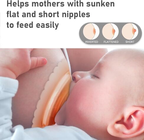 SANFE ELEPHANT Nipple Shields for Nursing Newborn,Double Layer Breast Shield,for Latch Difficulties or Flat or Inverted Nipples in Kuwait