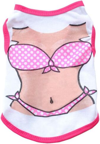 Dog Shirts Pet Shirts Dog T-Shirt Puppy Dog T Shirt Dog Vest Puppy Vest Pet Clothing Puppies Clothes for Small Dogs Doggie Tee Summer Apparel Female Dog Shirt Beach Wear¡­ (Large, Bikini) in Kuwait