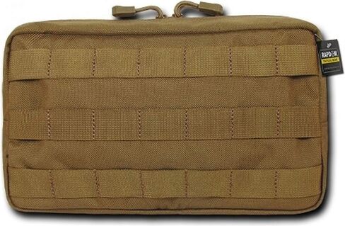 Rapdom Tactical 10.6 Utility Pouch (Horizontal), Coyote, 6" H x 10" W x 3" D in Saudi Arabia