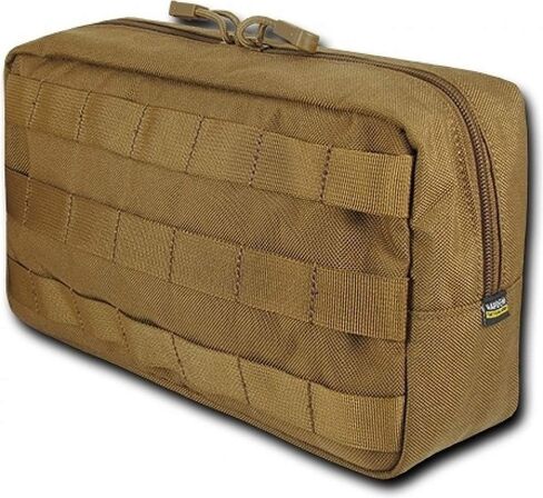 Rapdom Tactical 10.6 Utility Pouch (Horizontal), Coyote, 6" H x 10" W x 3" D in Saudi Arabia