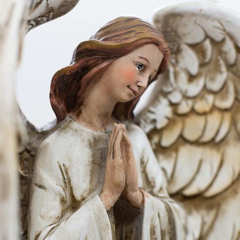 12" Guardian Angel Protecting and Praying with Soldier | Military Home Décor | Remember to Pray for Deployed Soldiers | Great Gift for Christmas and Birthdays in Saudi Arabia