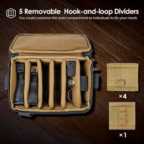ProCase Tactical Gun Range Bag, Deluxe Padded Pistol Handguns Magazine Ammo Gear Accessories Pouch Duffle Bags with Adjustable Dividers for Hunting Shooting Range Sport in Saudi Arabia
