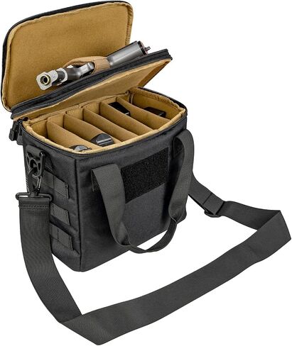 ProCase Tactical Gun Range Bag, Deluxe Padded Pistol Handguns Magazine Ammo Gear Accessories Pouch Duffle Bags with Adjustable Dividers for Hunting Shooting Range Sport in Saudi Arabia