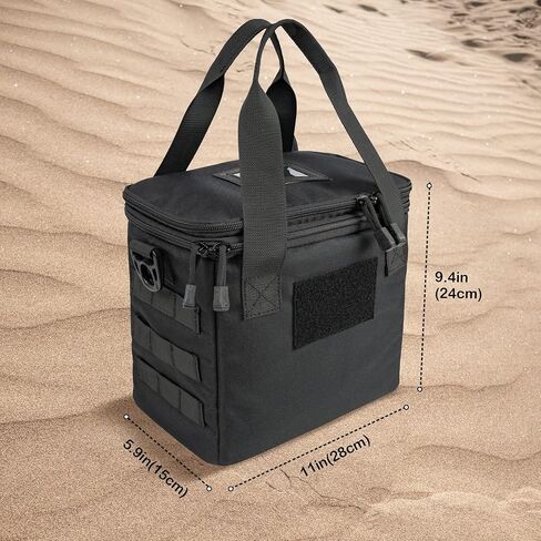 ProCase Tactical Gun Range Bag, Deluxe Padded Pistol Handguns Magazine Ammo Gear Accessories Pouch Duffle Bags with Adjustable Dividers for Hunting Shooting Range Sport in Saudi Arabia