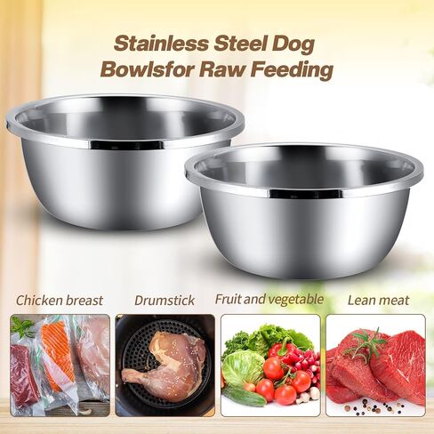 Ziliny 6 Pack 24 Cup/176 oz Extra Large Dog Bowls Bulk Stainless Steel Dog Water Bowls Heavy Duty Metal Dog Bowl Large Capacity Metal Pet Food Bowls Easy to Clean for Large and Extra Large Dogs in Saudi Arabia