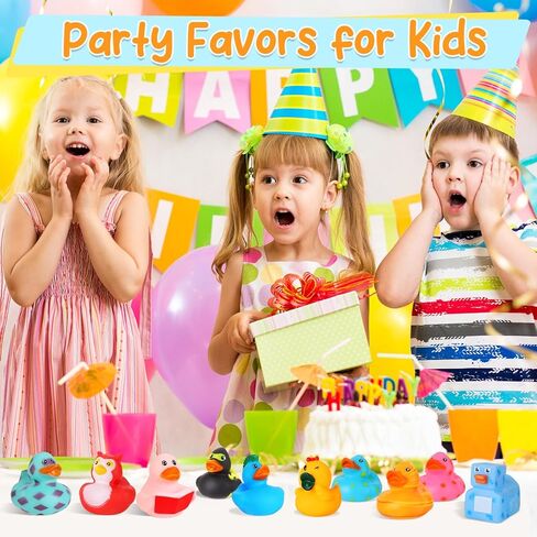 ANGGIKO 25 Pack Assortment Rubber Ducks in Bulk, Mini Jeep Ducks Baby Bath Toys for Kids, Summer Beach Pool Activity, Carnival, Gifts for Birthday Halloween Christmas Party Favors (Regular Ducks) in Kuwait