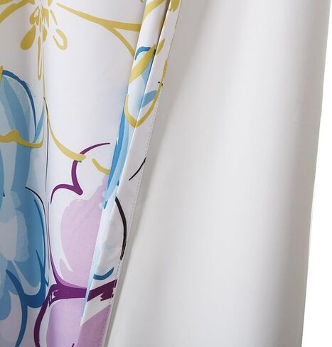 تصميم ذكي لغرفة نوم تعتيم أوليفيا، غرفة معيشة نافذة داكنة غير رسمية، ستارة مفردة بطباعة الأزهار، ستارة مفردة سوداء اللون، حزمة لوحة واحدة، 84 بوصة، أزرق in Kuwait