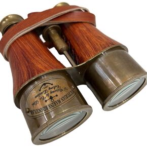 Vintage Marine Victorian Brass Orange Leather Binocular Sailor Instrument London 1915 in Saudi Arabia