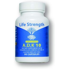 ADK 10 Supplement (90 CT) - Physician Formulated Vitamins A1, D3 & K2 (as MK7) for Bone Health - Immune System Support - Gluten Free, Soy Free, Non-GMO - Pack of 1