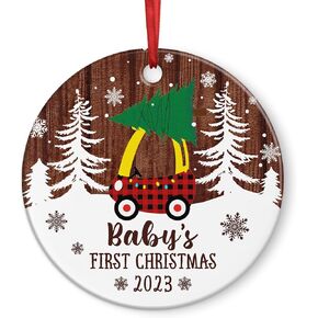 Babys First Christmas Ornament 2023 - Babys First Christmas Tree, Baby 1st Christmas Ornament 2023 - Baby Girl, Baby Boy First Christmas Ornament, My First Christmas Baby Ornament, Pregnancy, Newborn in Saudi Arabia