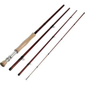 Aventik S-Glass Fly Fishing Rod Fast Rod 4pc 6FT 1/2WT, 8FT 8WT Ultra Light Classic Medium Fast Action Fly Rod Wtih Cordure Rod Tube