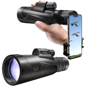 30x50 Monocular, Monocular Telescope for Smartphone, Portable Telescope, High Definition Handheld Telescope with Smartphone Holder & Adjustable Tripod, Monocular for Hunting Bird Watching in Kuwait