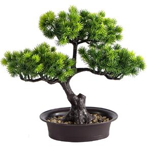 اجعل الحياة أفضل زخرفة نباتية صناعية لشجرة الصنوبر بونساي، نباتات منزلية صناعية بوعاء، للديكور، شاشة سطح المكتب (حيوية) in Kuwait