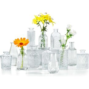 مجموعة مزهرية زجاجية 20 قطعة مزهريات برعم صغيرة مزهريات زجاجية شفافة لزهرة مزهريات برعم شفافة بكميات كبيرة مزهريات صغيرة مزهريات شفافة لديكور الطاولة مزهرية زجاجية عتيقة لحفل زفاف ريفي مكتب ديكور طاولة المنزل in Kuwait