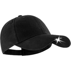 Panther Vision LED Hat Light - POWERCAP 3.0 USB Rechargeable Baseball Cap with Light Built in - LED Cap Visor Light with Ultra Bright Headlight and IPX4 Rating for Running and Camping - One Size in Kuwait