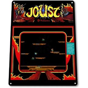 لافتة معدنية من القصدير مطبوع عليها Keviewly Joust Classic Balally Midway Arcade Marquee لغرفة الألعاب - 20.32 سم × 30.48 سم in Kuwait