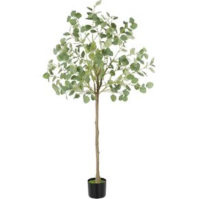 melos Artificial Eucalyptus Tree 5FT Tall Faux Skinny Plant for Decor Indoor Fake Potted Eucalyptus Silk Tree for Modren Home Office Living Room Floo in Kuwait