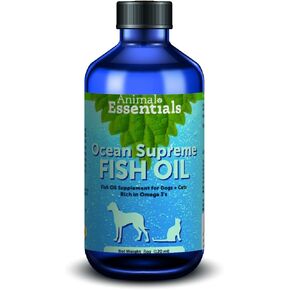 زيت السمك أوشن سوبريم من Animal Essentials للكلاب والقطط، 16 أونصة - زيت السمك أوميغا 3 للبشرة والفرو الصحيين in Kuwait