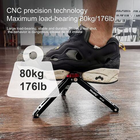 مانبيلي حامل ثلاثي القوائم لسطح الطاولة لكاميرا دي اس ال ار للموبايل مع 1/4 و3/8 تثبيت برغي وتصميم ساق وظيفية، حمولة قصوى 175 باوند، الومنيوم معدني سي ان سي، حامل سفر صغير (MT-01) in Kuwait