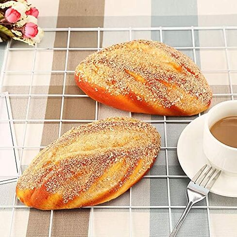 Kmiunty 2 قطع محاكاة الغذاء الخبز الاصطناعي الخبز نموذج التصوير فوتوغرافي ديكور المنزل المطبخ حزب الديكور in Kuwait