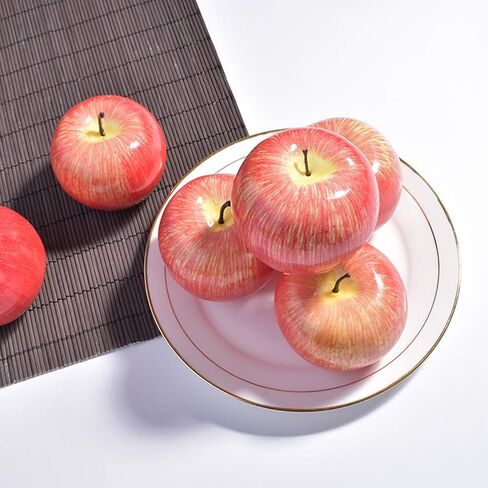 VEdusa Classic Fake Fruit Artificial Apples Realistic Artificial Fruits Lifelike Decorative Fake Apples Simulation Faux Apples Apple Decor Home and Kitchen for Home Kitchen Table Basket Decoration in Kuwait